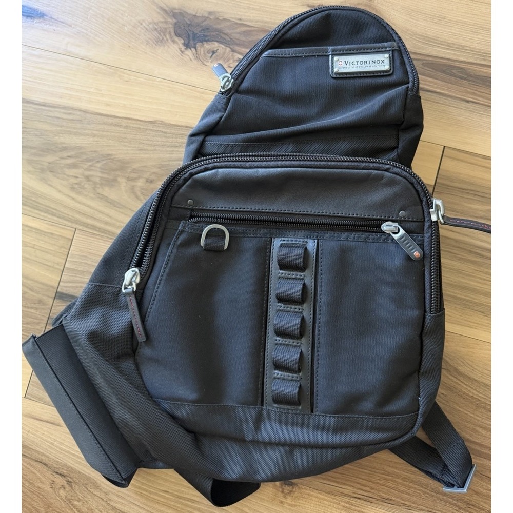 Victorinox Sling Bag Crossbody Backpack Black Tactical Travel Organizer